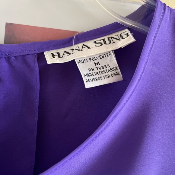 Hana Sung orchid-purple color NEW M blouse - Picture 2 of 10